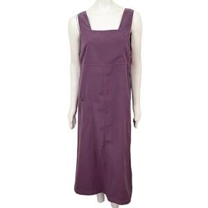 VTG 90s BLUE J. Single Pocket Maxi Apron Dress in Light Merlot SZ M
